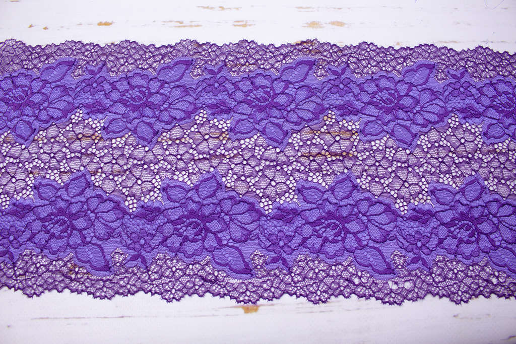 Кружево стрейч, фиолетовый, 1205К